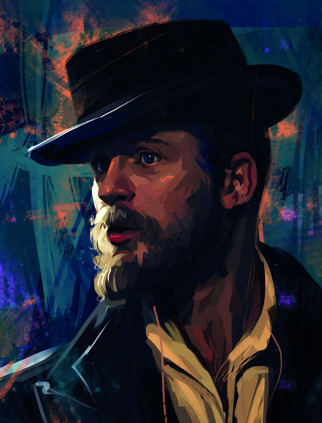 Peaky Blinders Alfie Solomons Poster Tom Hardy Iconic Gangster Series Artwork Wall Print