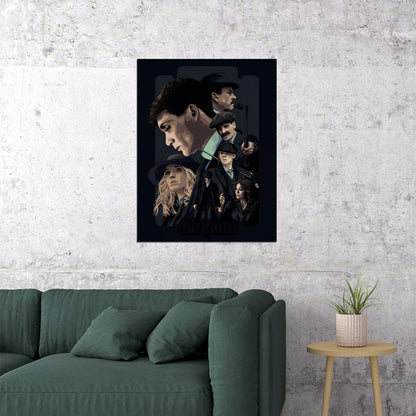 Peaky Blinders Cast Poster Cillian Murphy Helen McCrory Iconic Drama Series Wall Art
