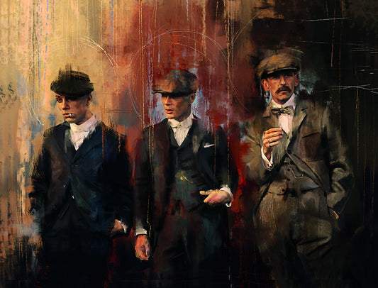 Peaky Blinders Shelby Brothers Poster Iconic Gangster TV Series Artwork Wall Print - xonomax