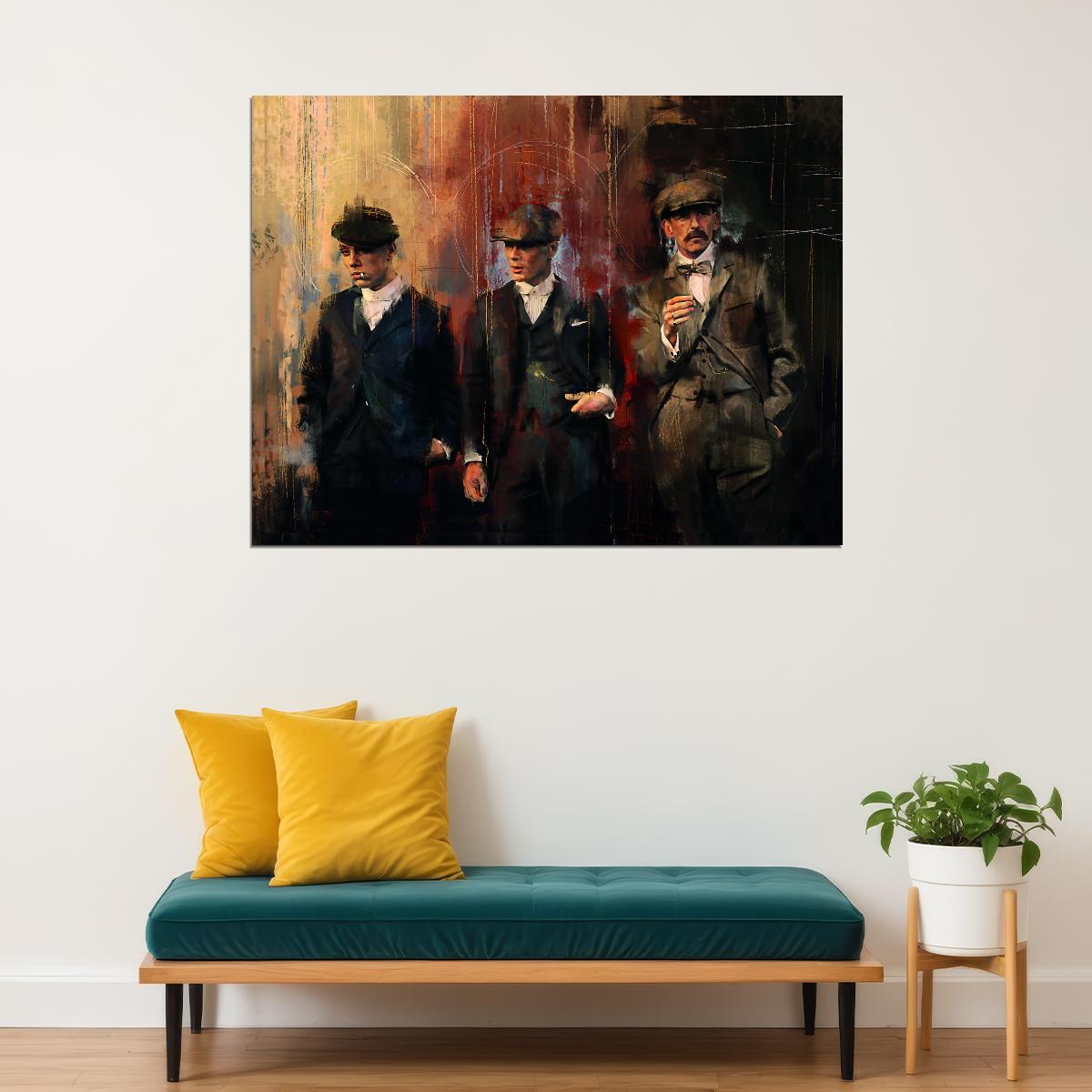 Peaky Blinders Shelby Brothers Poster Iconic Gangster TV Series Artwork Wall Print - xonomax