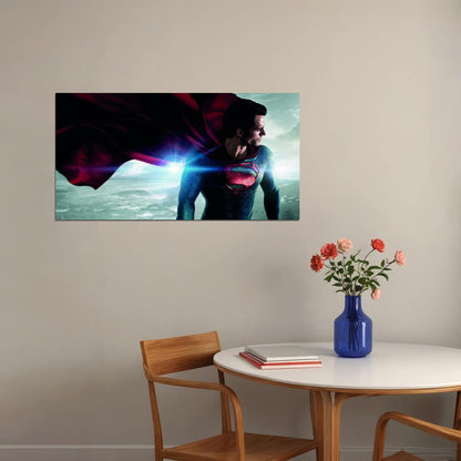 Man of Steel 2013 Superman Poster Henry Cavill DC Superhero Movie Wall Art - xonomax