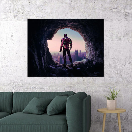 Iron Man Cave Entrance Poster Epic Superhero Art Marvel Sci-Fi Wall Print - xonomax