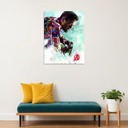 Avengers: Endgame 2019 Iron Man Poster Robert Downey Jr. Marvel Superhero Wall Art - xonomax