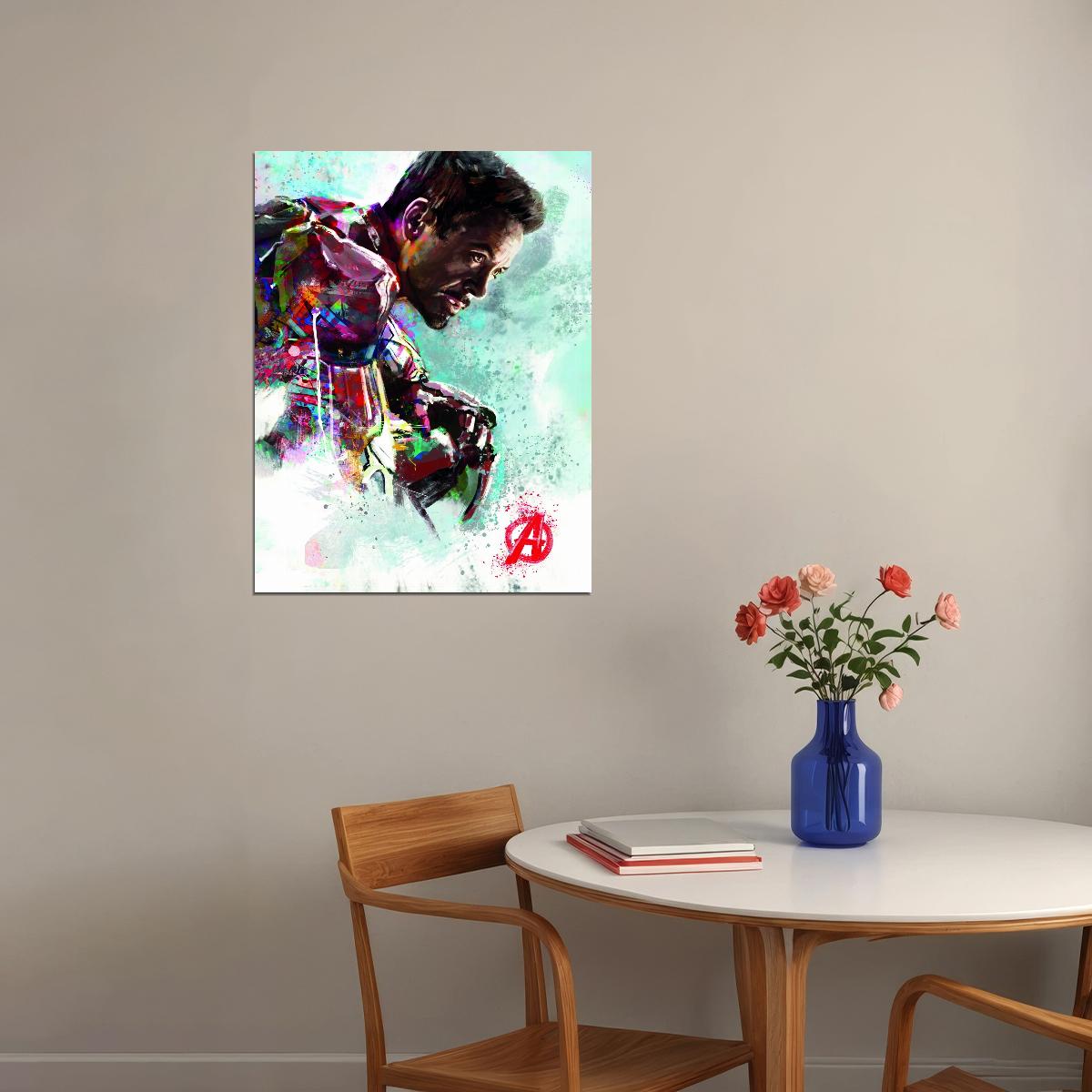 Avengers: Endgame 2019 Iron Man Poster Robert Downey Jr. Marvel Superhero Wall Art - xonomax