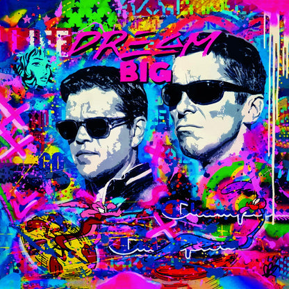 Ford v Ferrari Movie Poster 2019 Dream Big Pop Art Iconic Racing Film Wall Print - xonomax