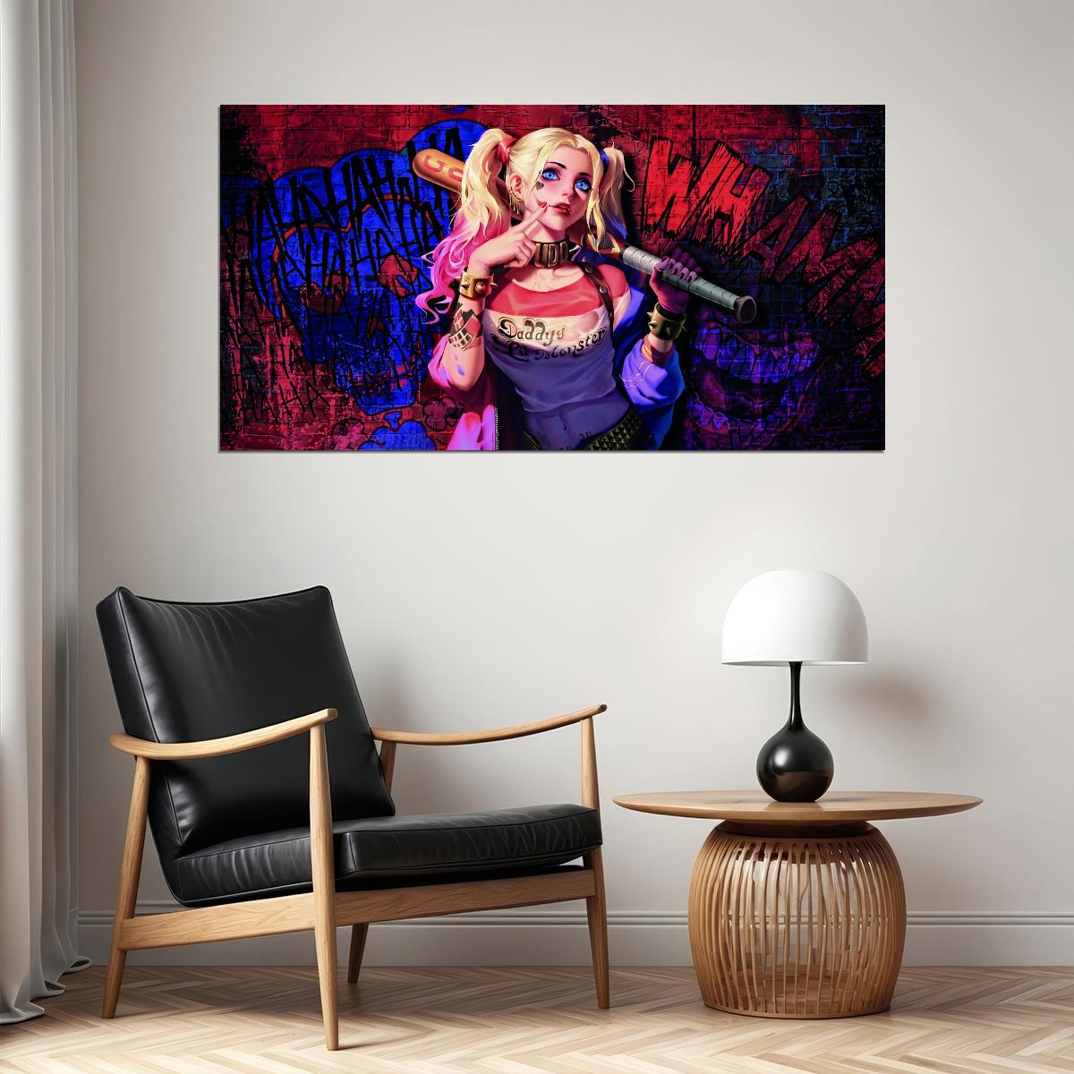 Suicide Squad Harley Quinn Movie Poster DC Comic Antihero Pop Art Wall Print - xonomax