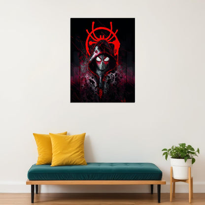 Spider-Man Miles Morales Poster Dark Hero Art Marvel Wall Print - xonomax