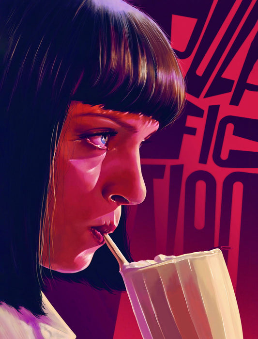 Pulp Fiction Movie Poster 1994 Mia Wallace Iconic Tarantino Film Vintage Wall Print - xonomax