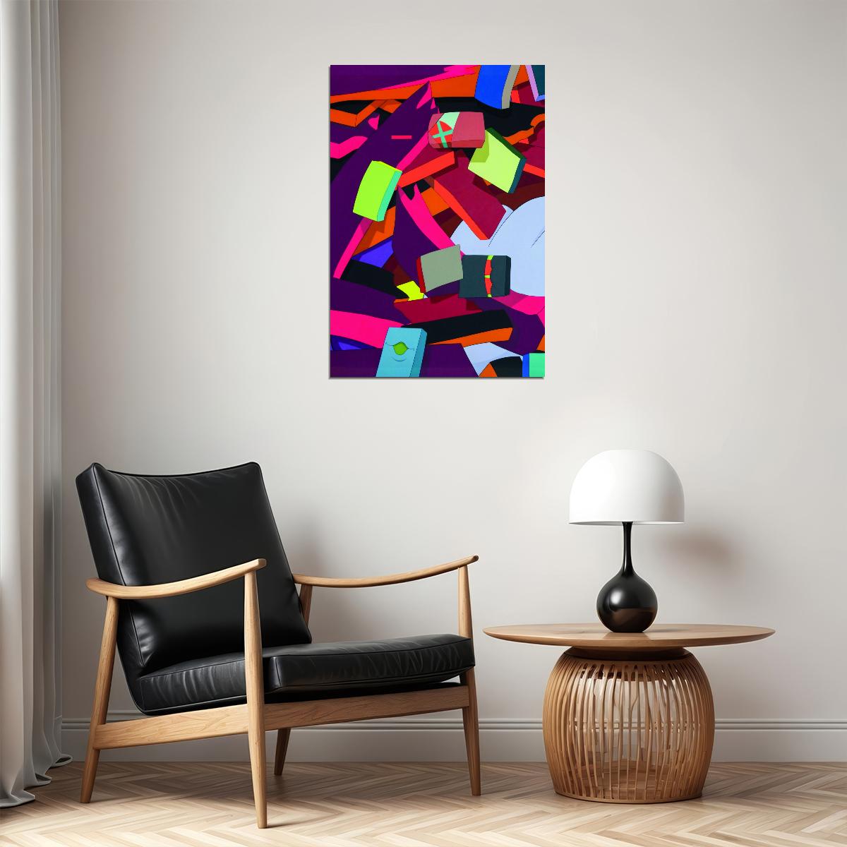 Street Art Graffiti Abstract Geometric Art Poster Vibrant Modern Wall Decor Colorful Print - xonomax