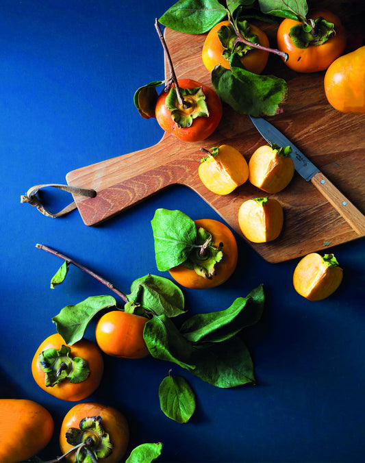 Rustic Persimmon Kitchen Poster Farmhouse Food Art Organic Fruit Decor Cozy Modern Wall Print