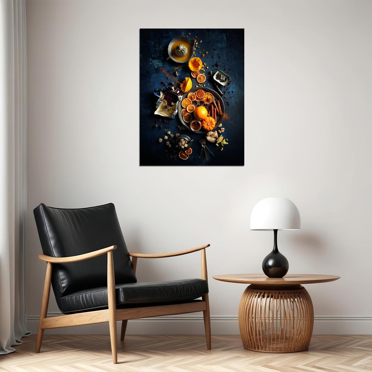 Autumn Harvest Food Poster Rustic Seasonal Kitchen Decor Cozy Farmhouse Wall Art Print - xonomax