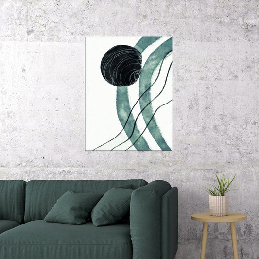 Modern Abstract Ink Lines Poster Minimalist Black and White Art Nordic Wall Decor Monochrome Aesthetic - xonomax