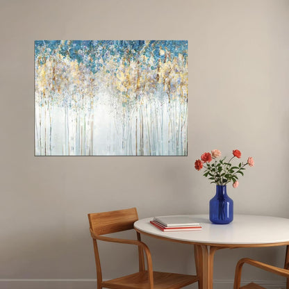 Impressionist Forest Landscape Poster Abstract Nature Art Mystical Boho Forest Wall Decor Print - xonomax