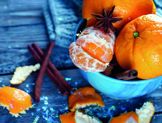 Rustic Winter Citrus Poster Cozy Kitchen Decor Warm Seasonal Fruits Wall Art Print