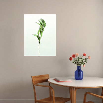 Minimalist Bamboo Leaf Poster Modern Botanical Art Scandinavian Greenery Wall Decor Print - xonomax