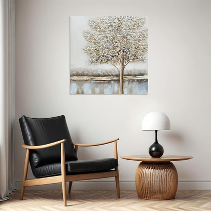 Golden Tree of Life Poster Elegant Nature Art Luxury Botanical Wall Decor Print - xonomax
