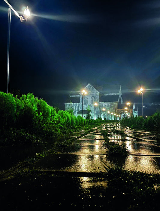 Night Street Photography Poster Quiet Urban Landscape Minimalist City Wall Art Print - xonomax