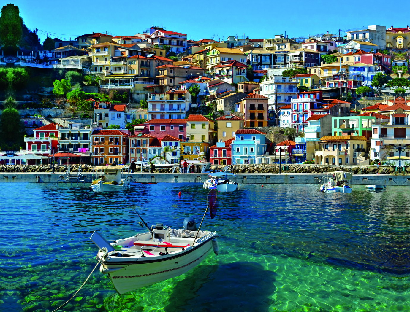 Colorful Coastal Village Poster Italian Seaside Photography Vibrant Wall Decor Print - xonomax