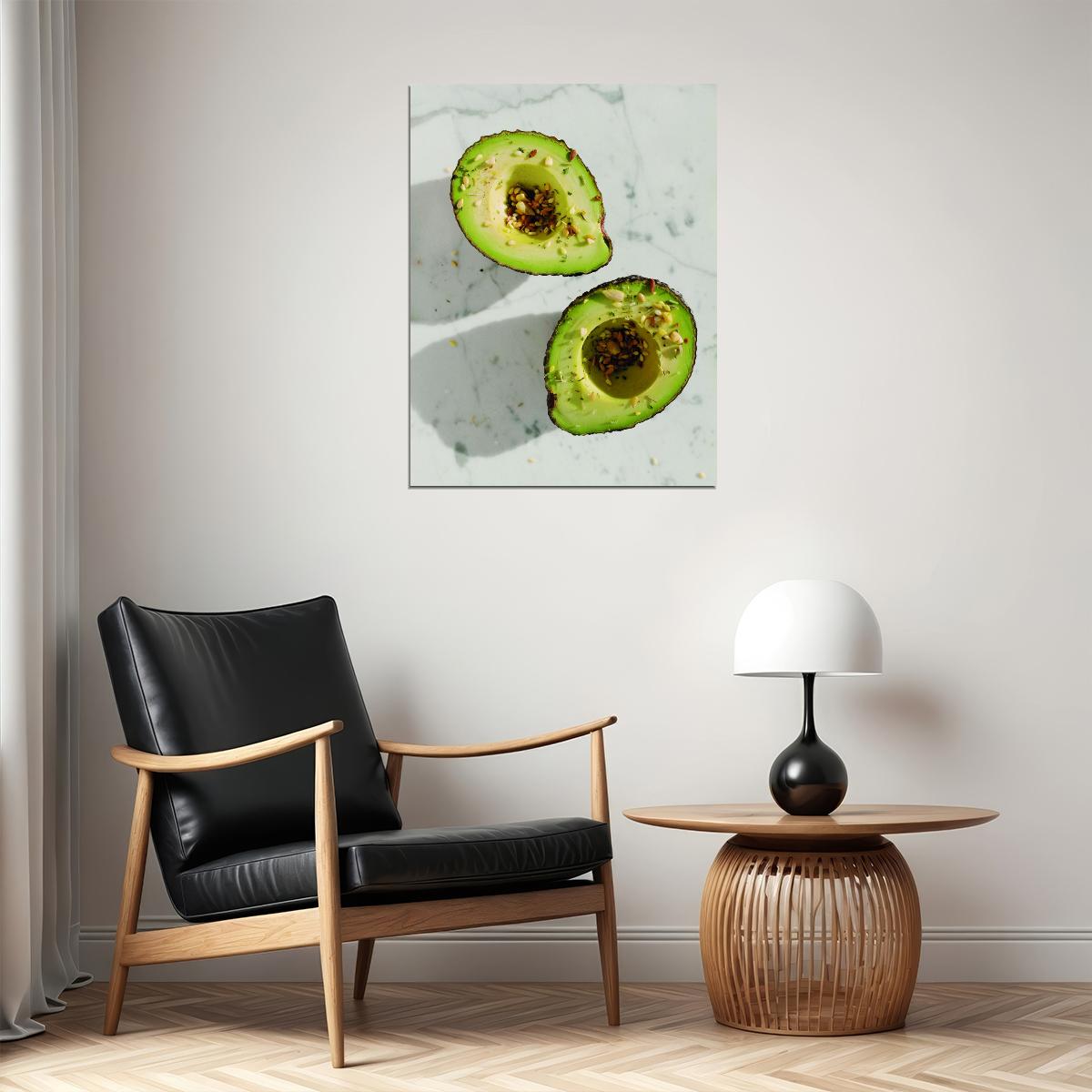 Avocado Still Life Poster Rustic Kitchen Art Fresh Healthy Food Wall Decor Print - xonomax