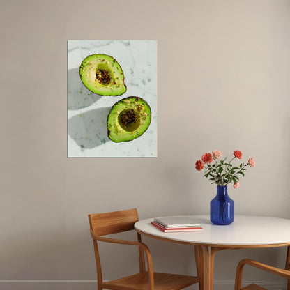 Avocado Still Life Poster Rustic Kitchen Art Fresh Healthy Food Wall Decor Print - xonomax
