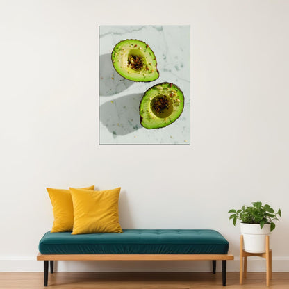 Avocado Still Life Poster Rustic Kitchen Art Fresh Healthy Food Wall Decor Print - xonomax