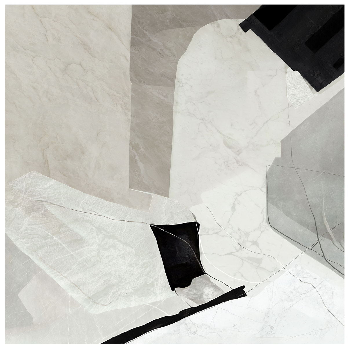 Abstract Minimalist Marble Poster Monochrome Modern Art Contemporary Wall Decor Print - xonomax