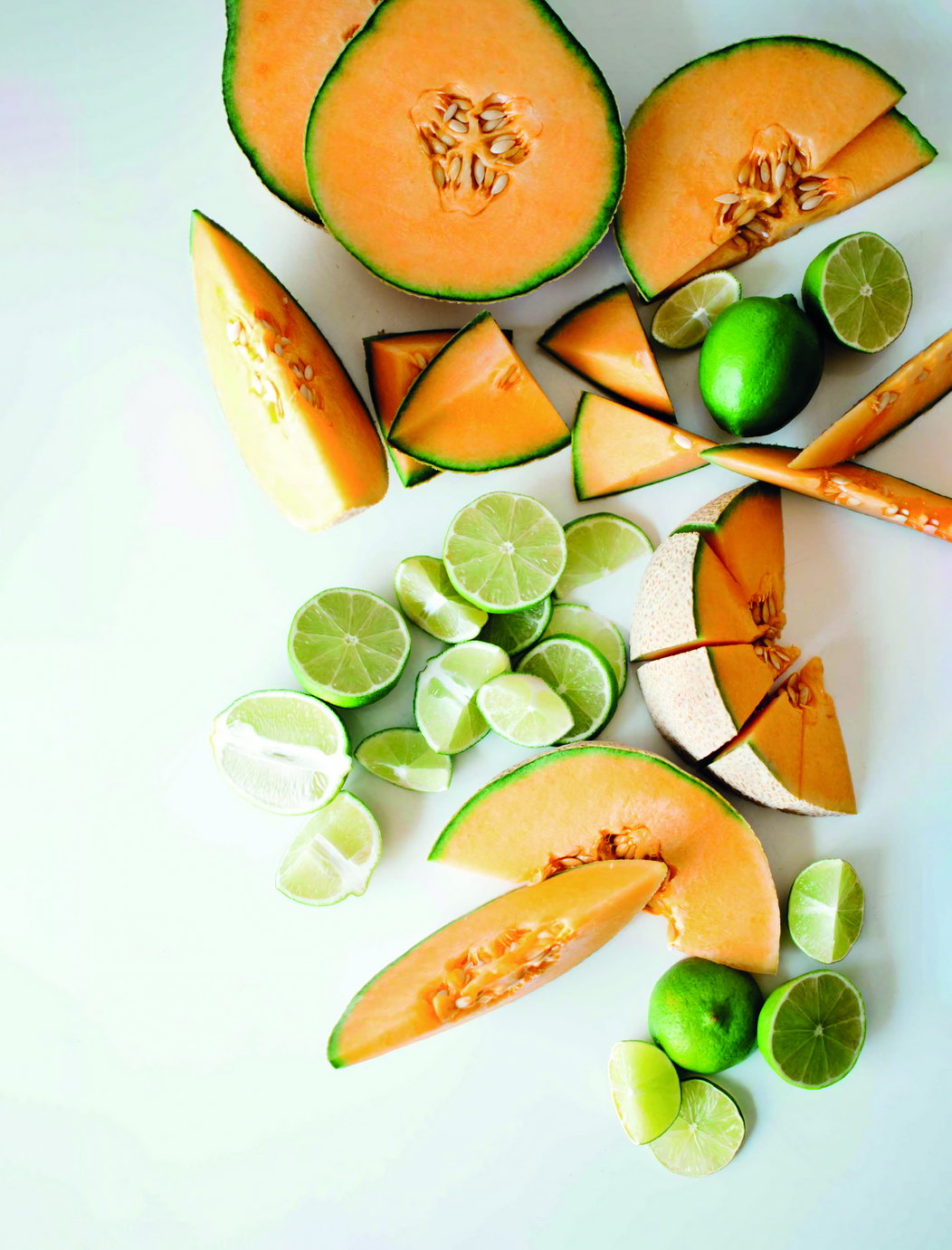 Fresh Melon and Lime Still Life Poster Modern Kitchen Art Vibrant Food Wall Decor Print - xonomax