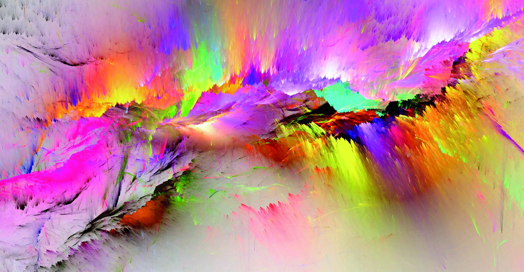 Vibrant Abstract Paint Splash Poster Colorful Modern Art Wall Decor Print - xonomax