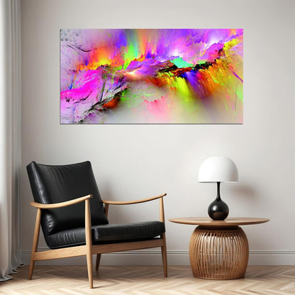 Vibrant Abstract Paint Splash Poster Colorful Modern Art Wall Decor Print - xonomax