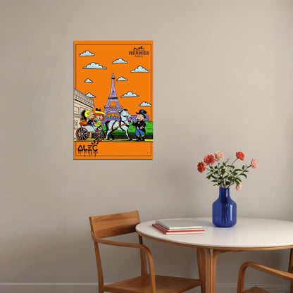 Paris Effel Tower Pop Art Print Street Modern Contemporary Urban Monopoly Pop Art Print Pop Art Poster