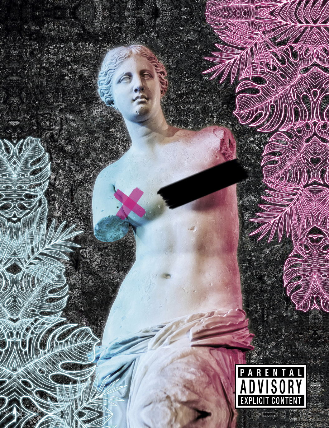Venus de Milo Graffiti Poster Edgy Pop Art Classic Sculpture with Neon Elements Urban Wall Decor Print - xonomax