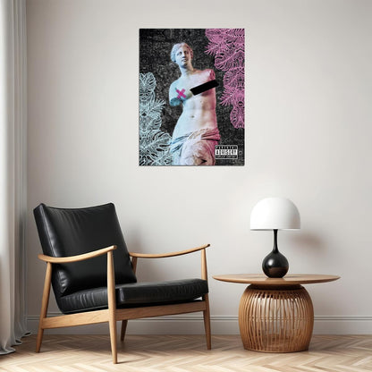 Venus de Milo Graffiti Poster Edgy Pop Art Classic Sculpture with Neon Elements Urban Wall Decor Print - xonomax