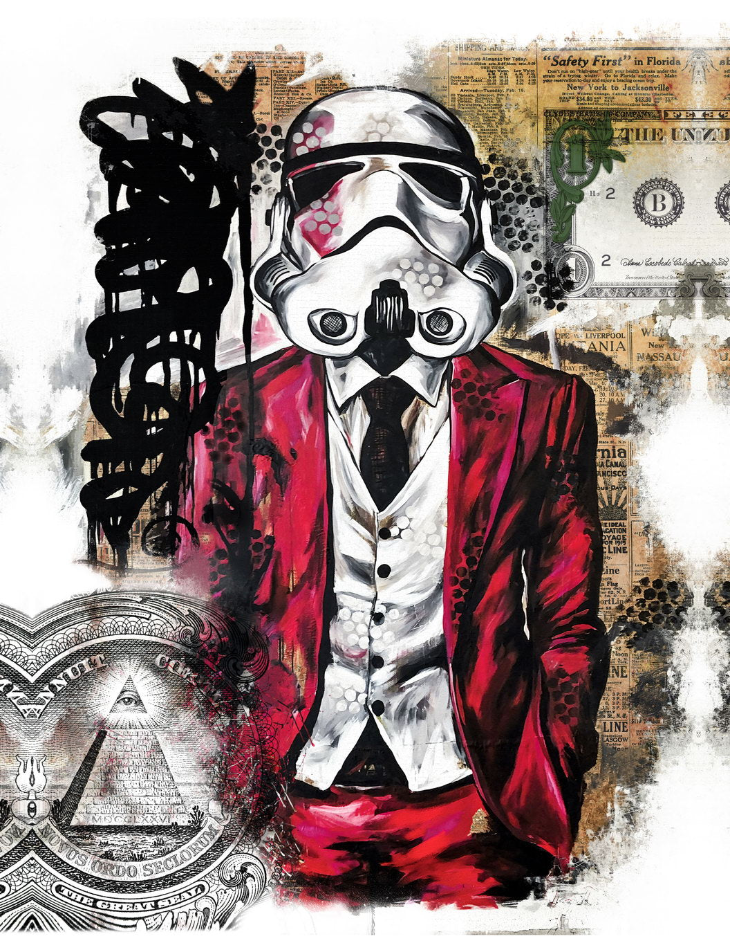Stormtrooper Pop Art Poster Bold Graffiti Style Modern Urban Star Wars Wall Decor Print - xonomax