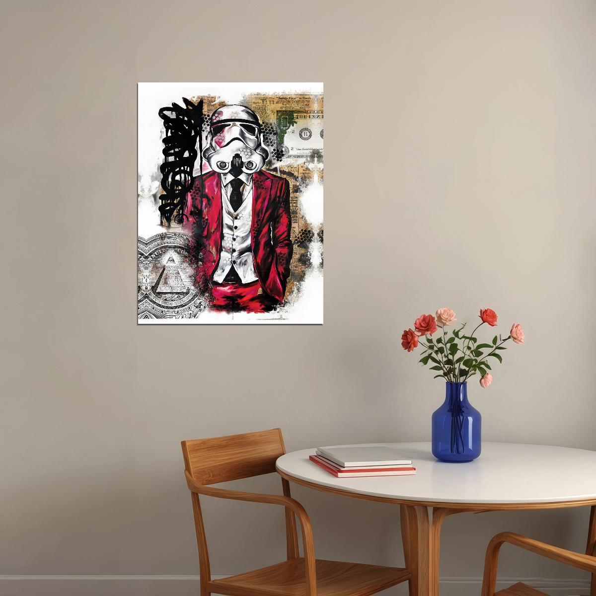 Stormtrooper Pop Art Poster Bold Graffiti Style Modern Urban Star Wars Wall Decor Print - xonomax