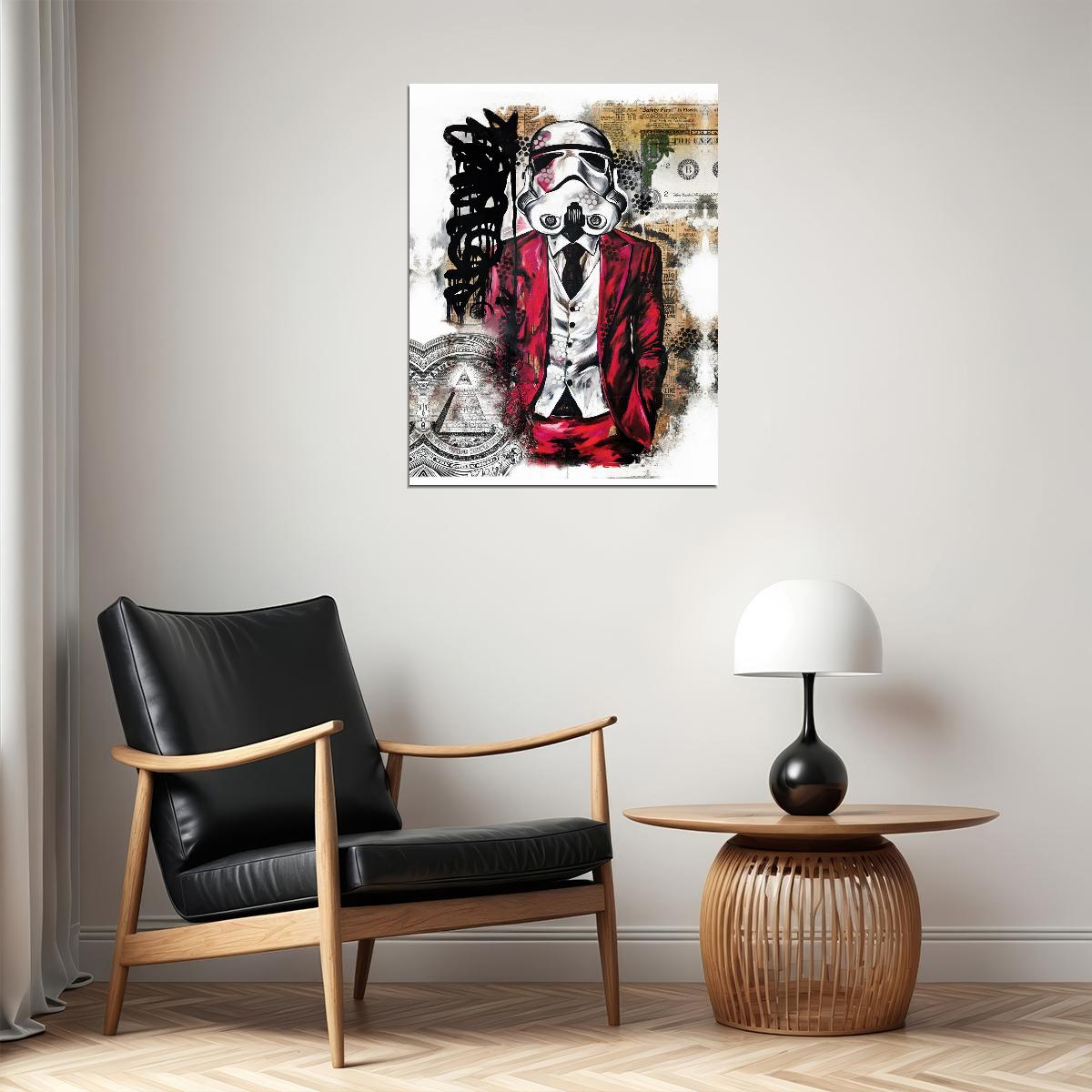 Stormtrooper Pop Art Poster Bold Graffiti Style Modern Urban Star Wars Wall Decor Print - xonomax
