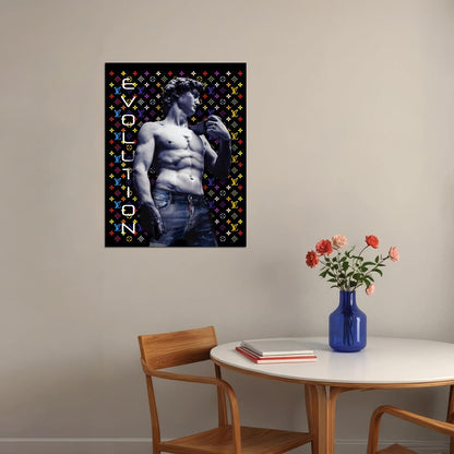 David Evolution Poster Modern Pop Art Classic Sculpture Street Style Wall Decor Print Motivational Pop Art Money Artwork Luxury Brands - xonomax
