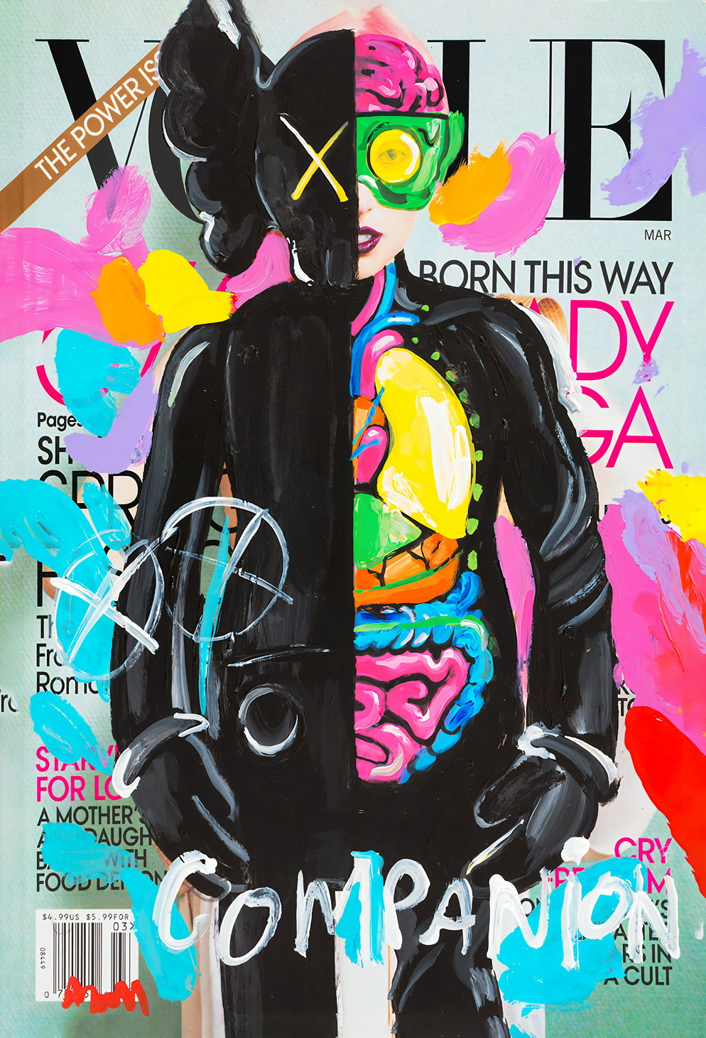 Kaws Street Graffiti Pop Art Poster Vogue Cover Wall Decor Print