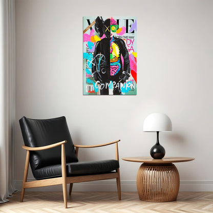 Kaws Street Graffiti Pop Art Poster Vogue Cover Wall Decor Print