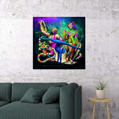 Bold Pop Art Surrealism Poster Iconic Brands Famous Characters Modern Pop Culture Artwork Pop Art Poster