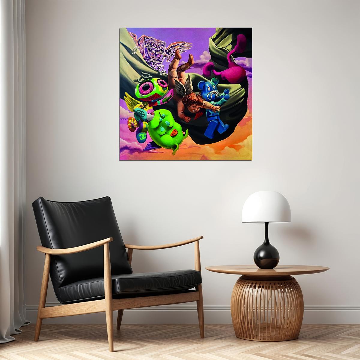 Surreal Graffiti Art Poster Dreamlike Cartoon Wall Decor Modern Pop Art Style Swag Wall Print