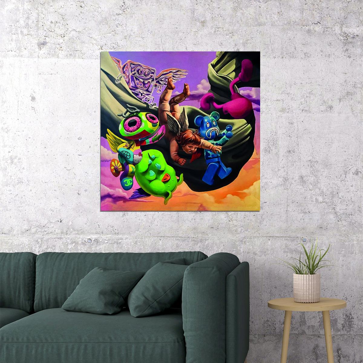 Surreal Graffiti Art Poster Dreamlike Cartoon Wall Decor Modern Pop Art Style Swag Wall Print