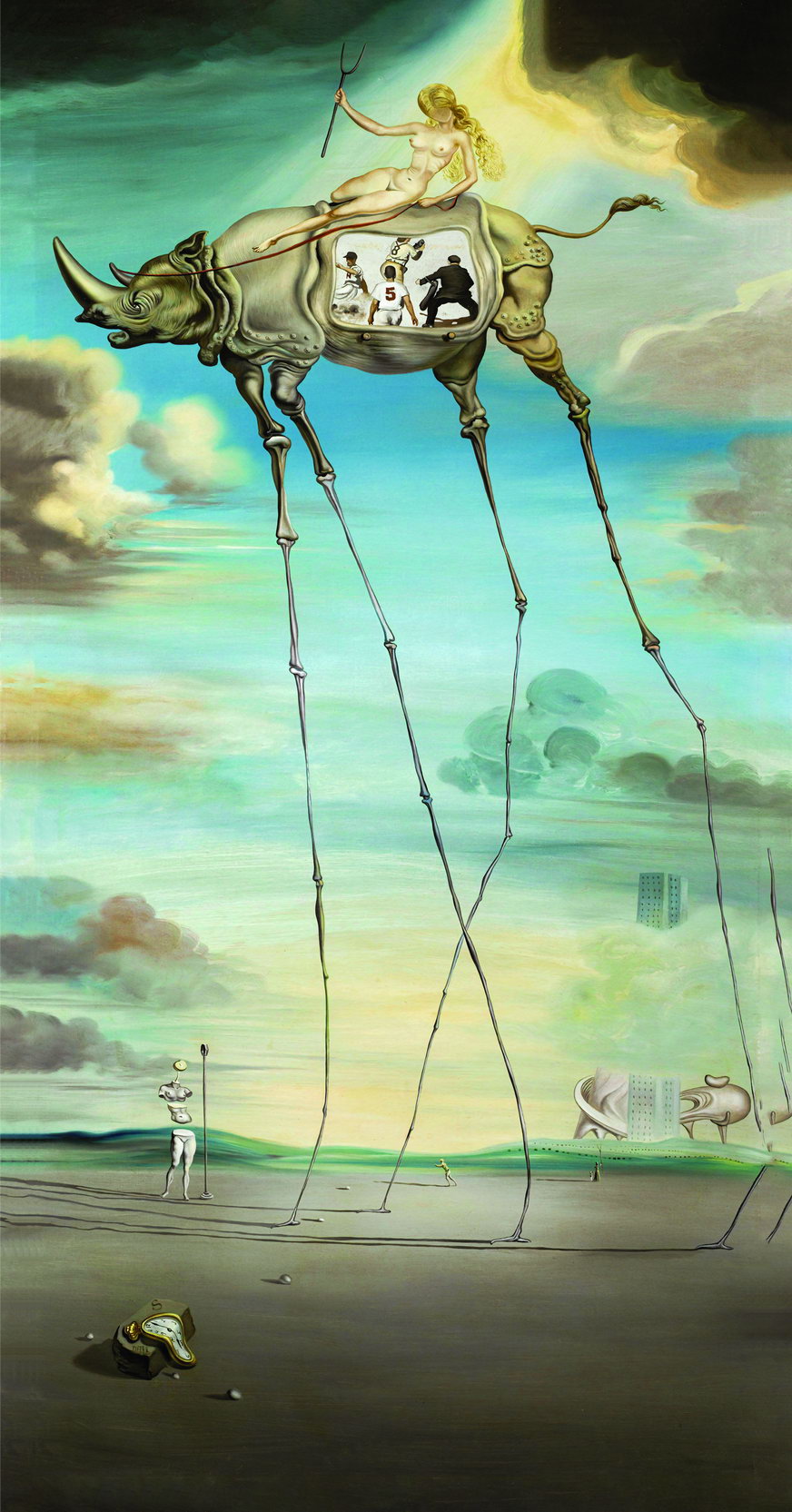 Celestial Ride Salvador Dali Art Poster Surreal Wall Decor Dreamlike Surrealist Artwork Unique Modern Wall Art Print