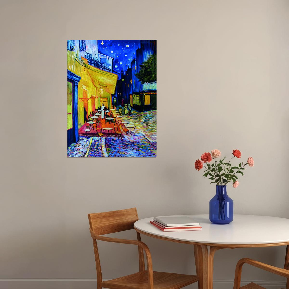 Van Gogh Cafe Terrace Art Poster Timeless Masterpiece Wall Decor Vibrant Colors Classic Art Wall Print