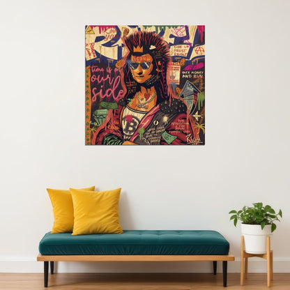 Punk Mona Lisa Pop Art Poster Graffiti Street Art Bitcoin Modern Rebel Tribute Print