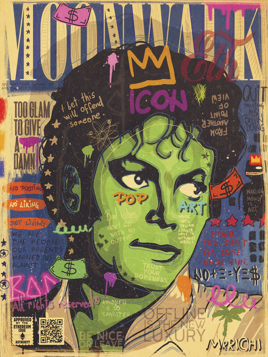 Michael Jackson Pop Art Poster Graffiti Street Art King of Pop Modern Tribute Print