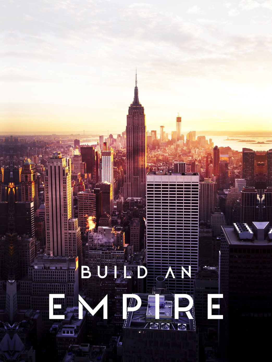 Build an Empire Cityscape Art Poster Success-Oriented Motivational Wall Decor for Ambition-Driven Spaces Office Wall Art Print