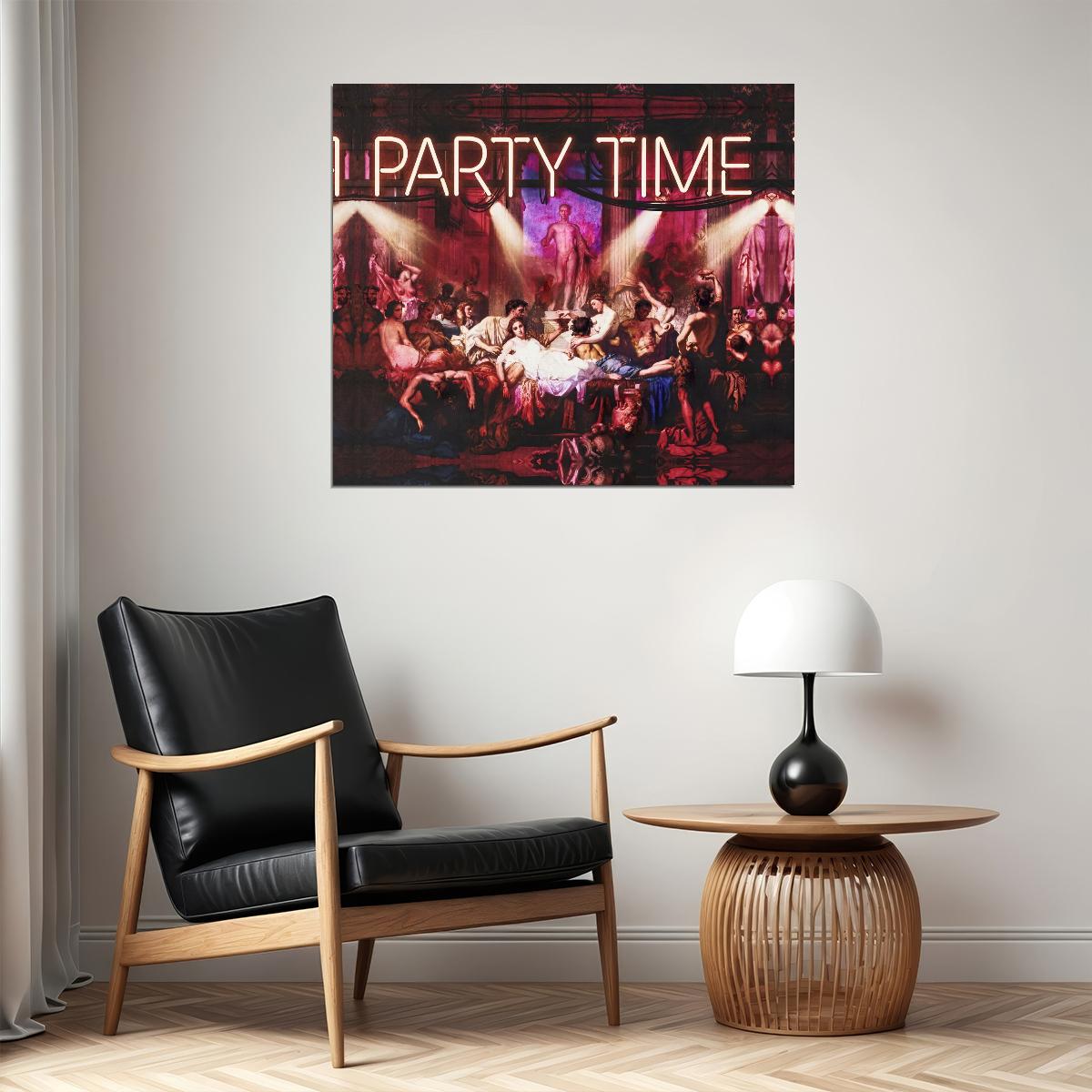 Party Time Artistic Scene Art Poster Creative Wall Decor Featuring Vibrant Design for Modern Interiors Unique Office Wall Art Print