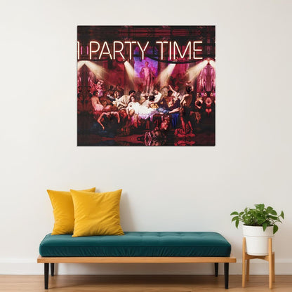 Party Time Artistic Scene Art Poster Creative Wall Decor Featuring Vibrant Design for Modern Interiors Unique Office Wall Art Print