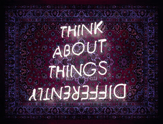 Think About Things Differently Art Poster Creative Wall Decor Featuring Unique and Thoughtful Design Modern Office Wall Art Print