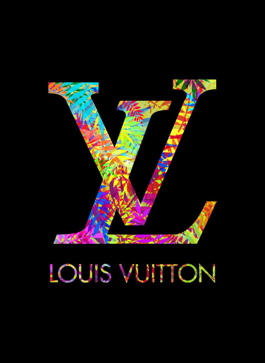 Louis Vuitton Logo Art Poster Vibrant Luxury Fashion Wall Decor Colorful Designer Modern Artistic Office Wall Art Print